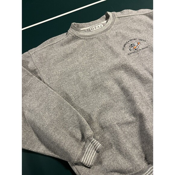 VINTAGE US Space & Rocket Center Huntsville Alabama Crew Sweatshirt MEDIUM Gray - Picture 3 of 8